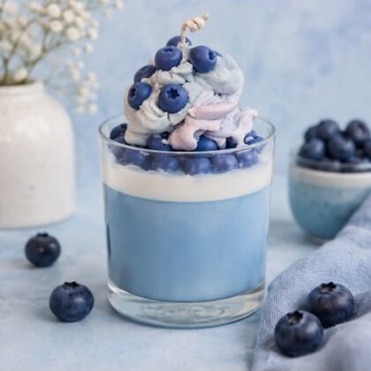 Κερί σε γυάλινο δοχείο-blueberry